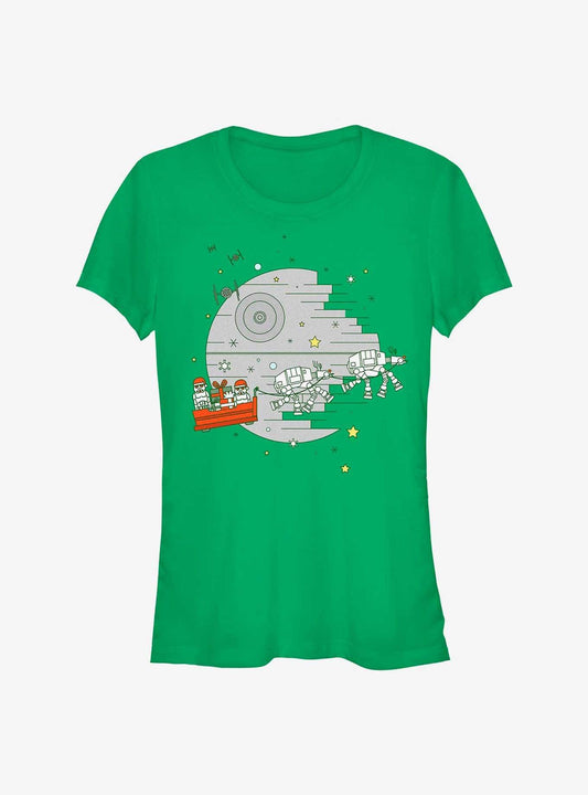 Star Wars Christmas Death Star Girls TShirt T-Shirt | Cute Festive Style | Great For Christmas Season