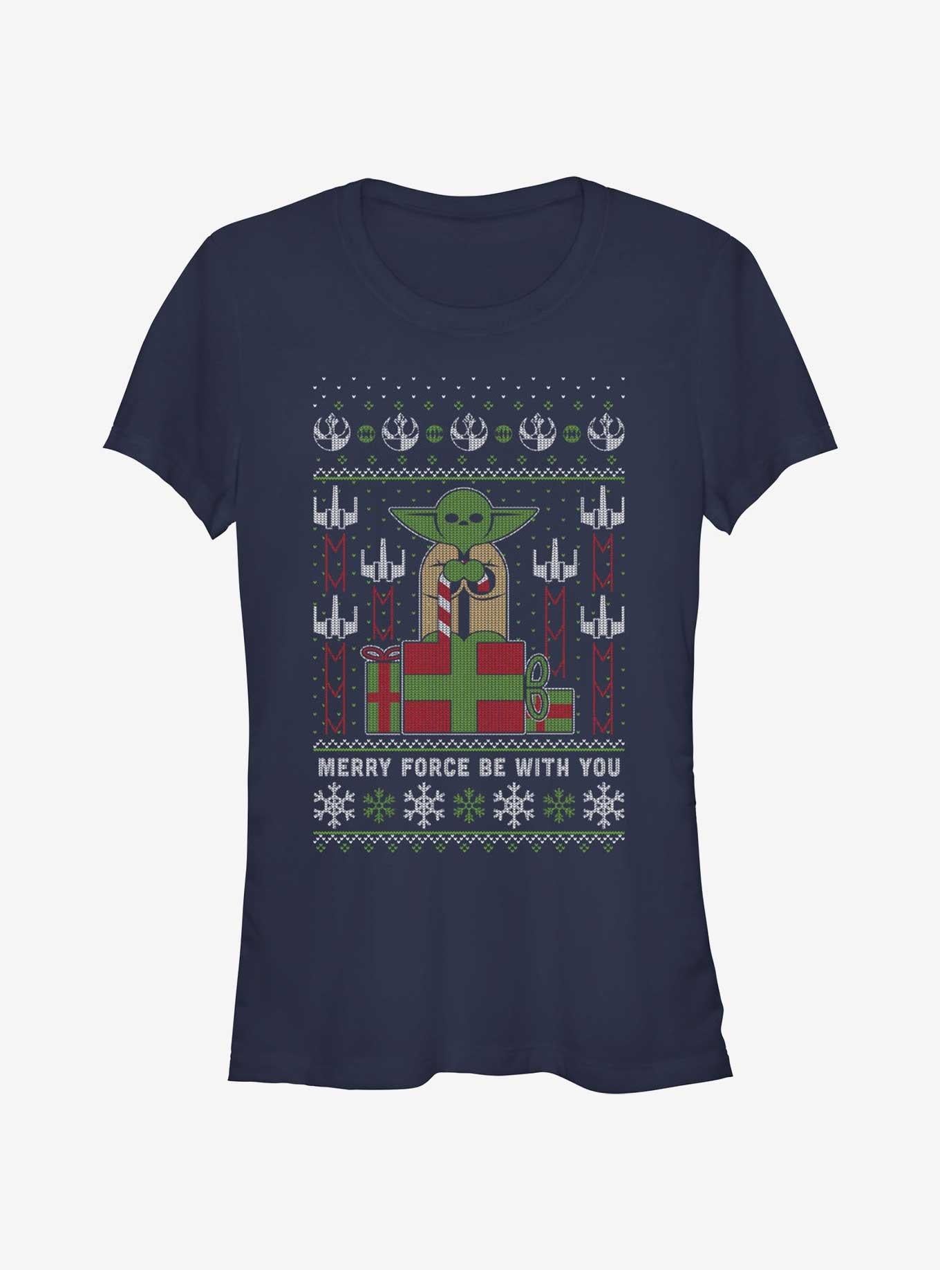 Star Wars Yoda Ugly Christmas Girls TShirt T-Shirt | Top Trending Graphic | Top Pick For Gifting