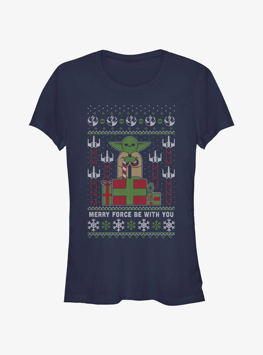 Star Wars Yoda Ugly Christmas Girls TShirt T-Shirt | Top Trending Graphic | Top Pick For Gifting