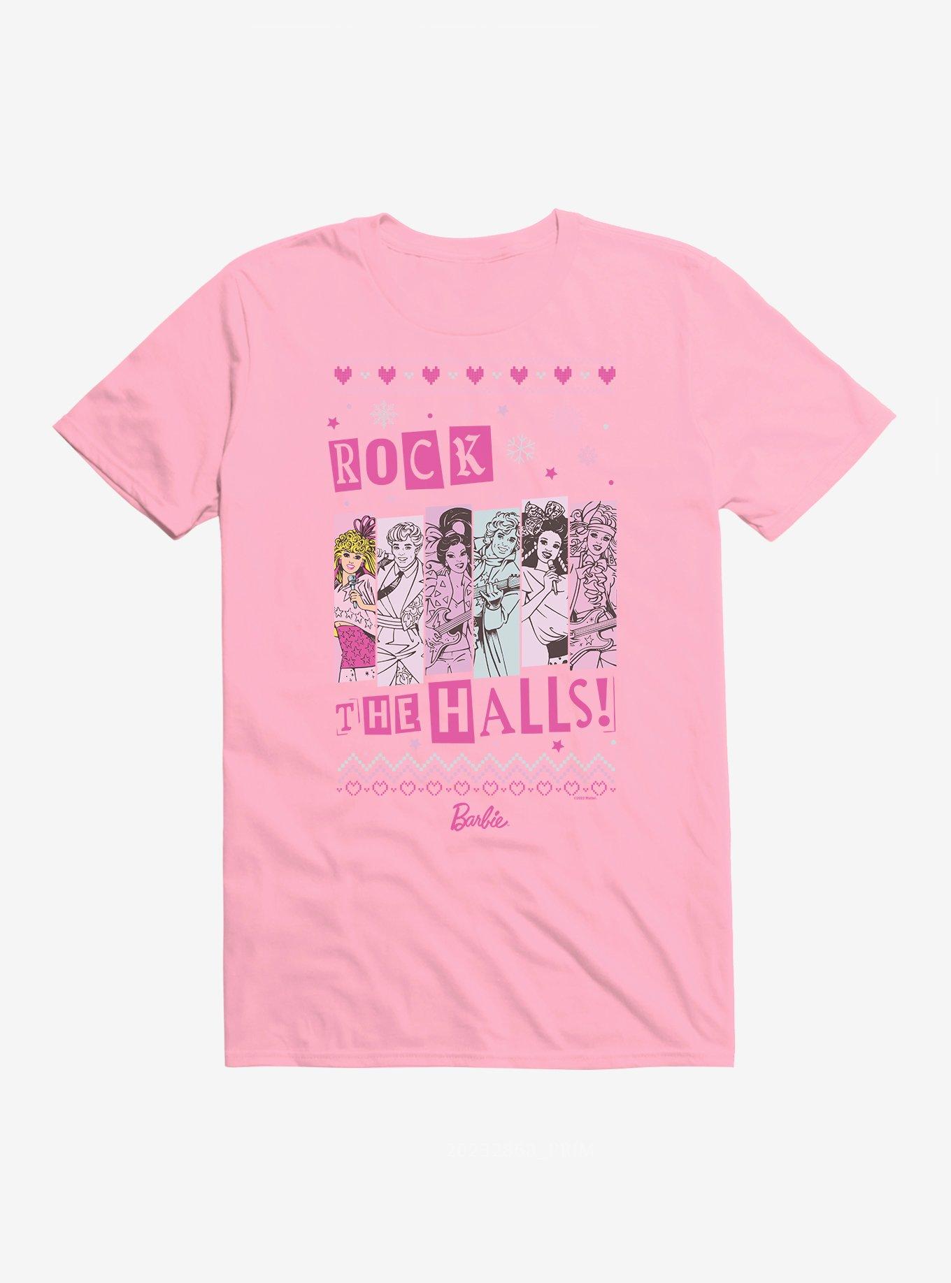 Barbie Rock The Halls Ugly Christmas Pattern TShirt T-Shirt | Vintage Christmas Look | Limited Christmas Style