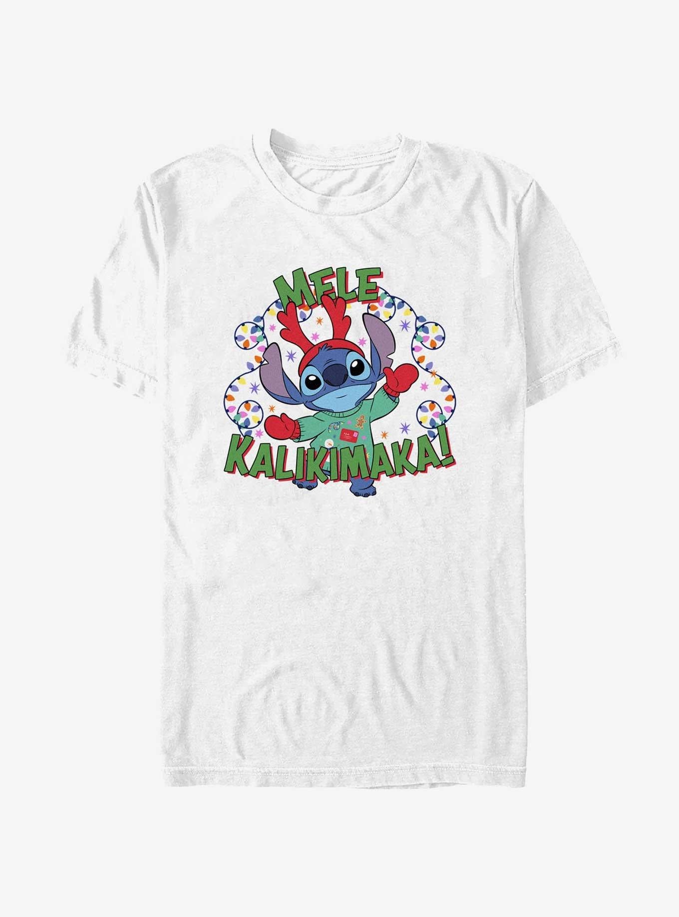 Disney Lilo Stitch Mele Kalikimaka Merry Christmas in Hawaiian TShirt T-Shirt | Best-Selling Design | Limited Christmas Style