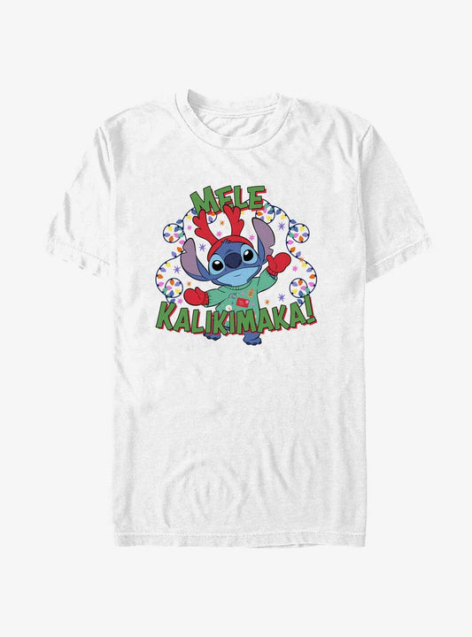 Disney Lilo Stitch Mele Kalikimaka Merry Christmas in Hawaiian T-Shirt T-Shirt – Exclusive Art Edition | Great Gift for Fans