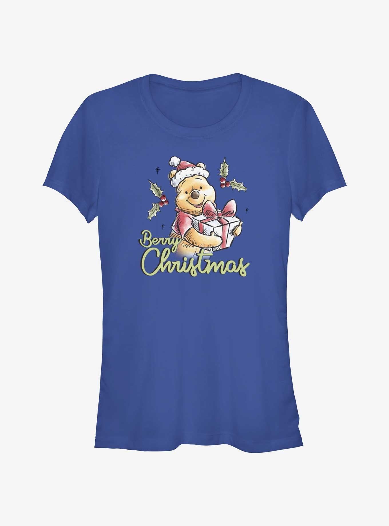 Disney Winnie The Pooh Berry Christmas Girls TShirt T-Shirt | High-Quality Print | Limited Christmas Style