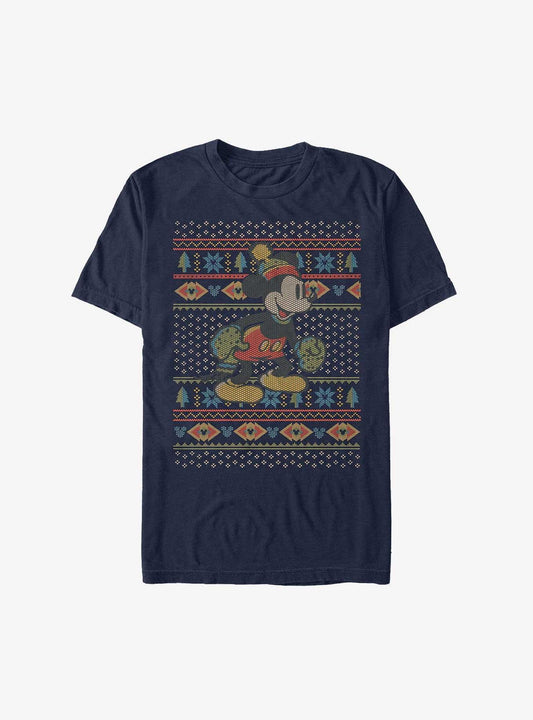 Disney Mickey Mouse Vintage Ugly Christmas Extra Soft T-shirt | Trendy Graphic Tee | Casual Unisex T-shirt