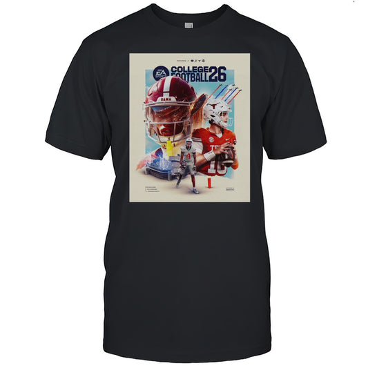 2025 Alabama Crimson Tide Ryan Williams Arch Manning Jeremiah Smith EA Sports College Football 26 T shirt