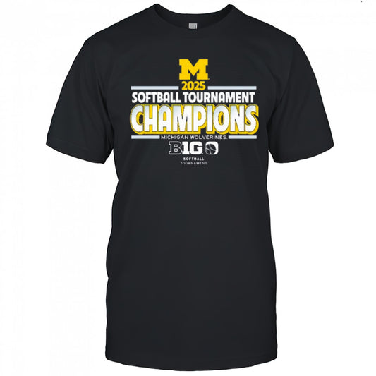2025 Michigan Wolverines Big Ten Softball Conference Tournament Champions Locker Room NCAA t shirt