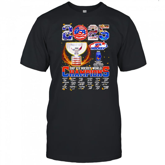 2025 USA Hockey IIHF Ice hockey World Champions signature shirt