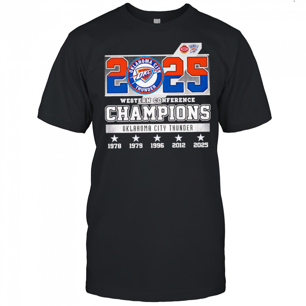 2025 Western Conference Champions Oklahoma City Thunder shirt