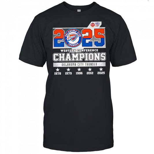 2025 Western Conference Champions Oklahoma City Thunder shirt