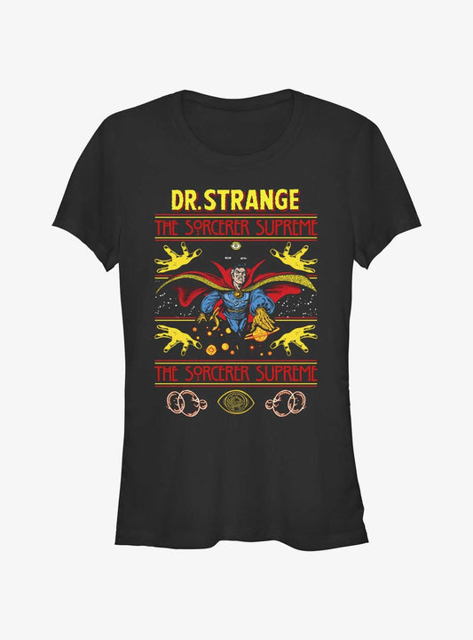 Marvel Doctor Strange Sorcerer Supreme Ugly Christmas Girls TShirt T-Shirt | Fan Favorite Artwork | Perfect Holiday Gift