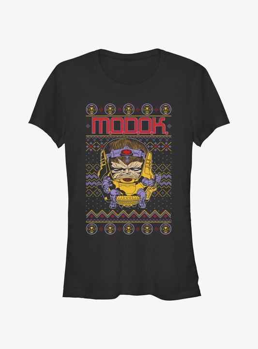 Marvel Modok Ugly Christmas Girls TShirt T-Shirt | Fan Favorite Artwork | Great For Christmas Season
