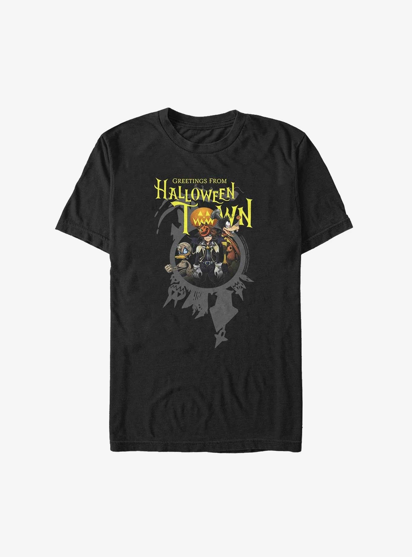Disney Kingdom Hearts Halloween Greetings Sora, Goofy, and Donald Big & Tall T-Shirt