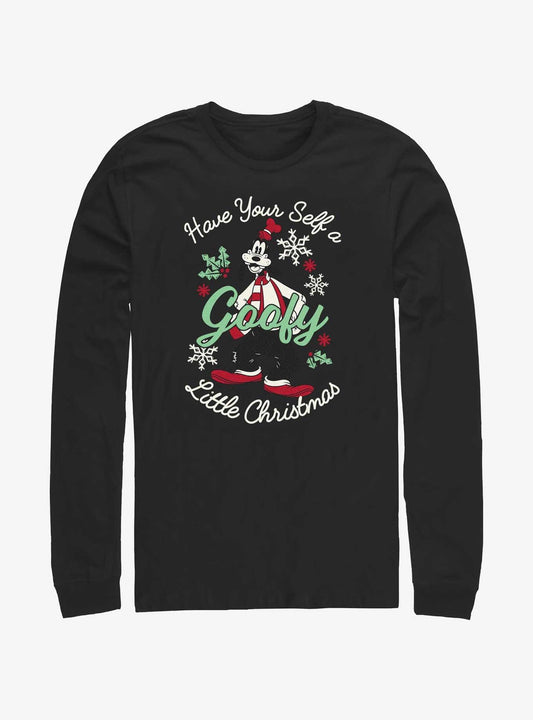 Disney Goofy Little Christmas Black LongSleeve TShirt T-Shirt | High-Quality Print | Great For Christmas Season