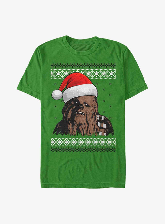 Star Wars Holiday Chewie Ugly Christmas T-shirt | Trendy Graphic Tee | Casual Unisex T-shirt