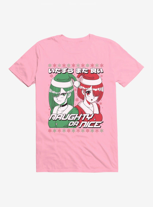 Christmas Anime Naughty Or Nice TShirt T-Shirt | Holiday Edition | Trending Festive Apparel