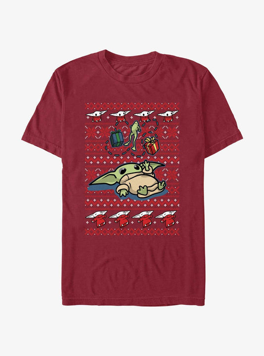 Star Wars The Mandalorian Grogu Gifts Ugly Christmas T-shirt | Trendy Graphic Tee | Casual Unisex T-shirt