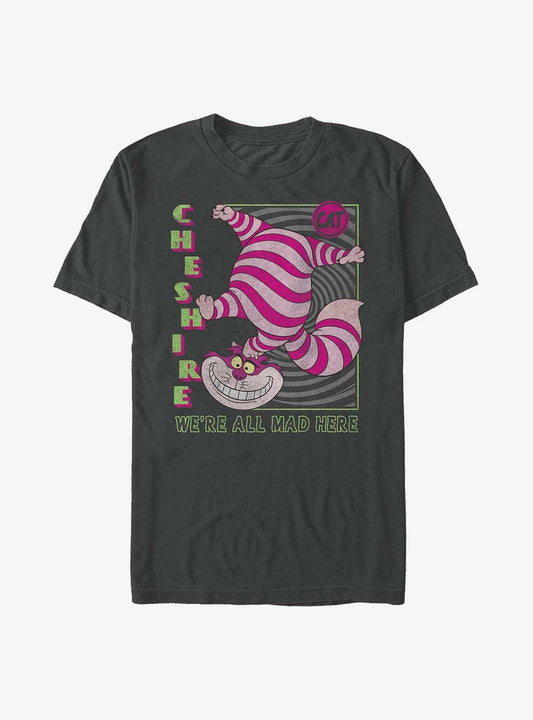 Disney Alice In Wonderland Cheshire Cat We're All Mad Here T-Shirt T-Shirt – Unique Character Design | Trending Now