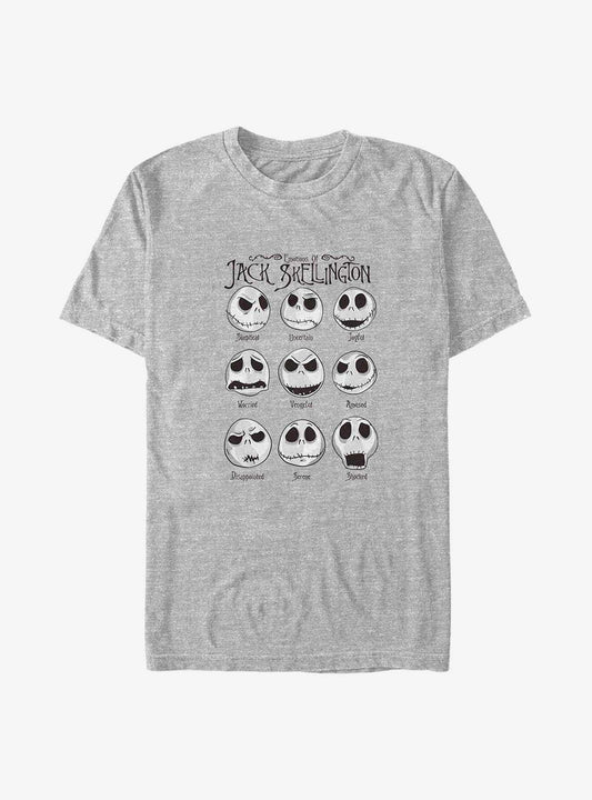 Disney The Nightmare Before Christmas Jack Emotions Big Tall TShirt T-Shirt | Top Trending Graphic | Perfect Holiday Gift