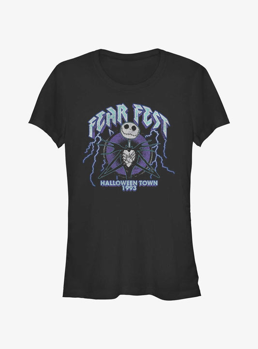 The Nightmare Before Christmas Jack Fear Fest 1993 Girls TShirt T-Shirt | Fan Favorite Artwork | Trending Festive Apparel