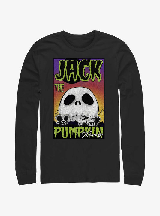 Disney The Nightmare Before Christmas Jack The Pumpkin King Skull Poster LongSleeve TShirt Poster | Premium Graphic | Top Pick For Gifting