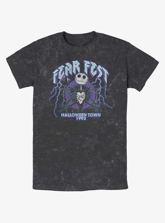 The Nightmare Before Christmas Jack Fear Fest 1993 Mineral Wash TShirt T-Shirt | High-Quality Print | Perfect Holiday Gift