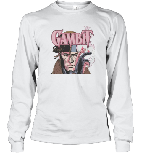 Gambit Playing Card X Men Long Sleeve T Shirt