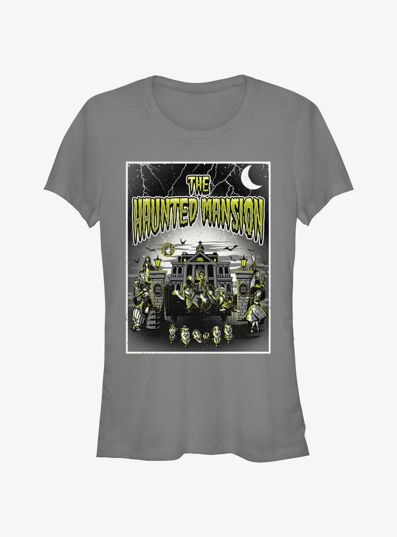 Disney Haunted Mansion Horror Mansion Poster Girls T-Shirt Hot Topic Web Exclusive