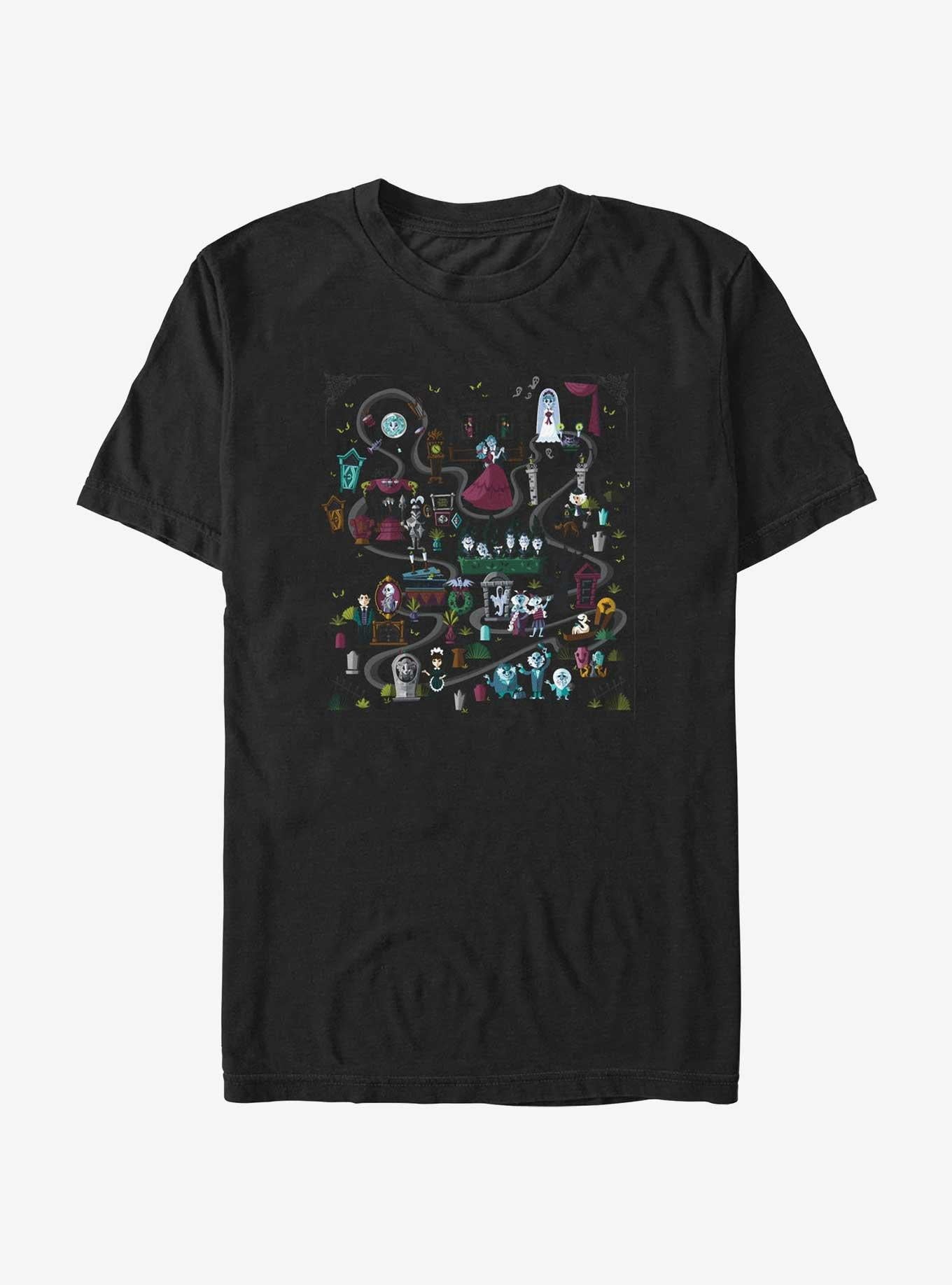 Disney Haunted Mansion Mansion Map T-Shirt