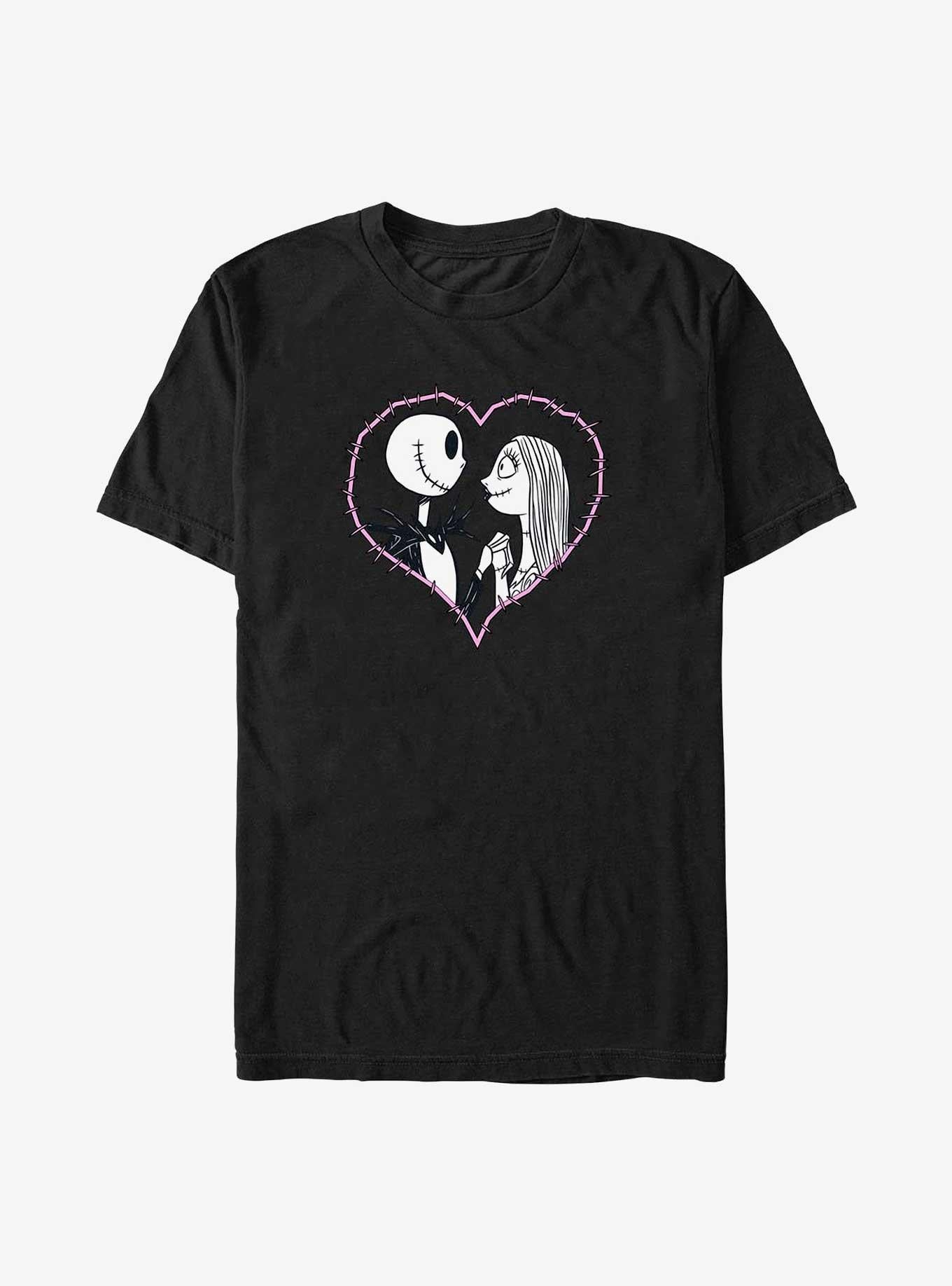 The Nightmare Before Christmas Jack Sally Heart Stitch Big Tall TShirt T-Shirt | Holiday Edition | Top Pick For Gifting