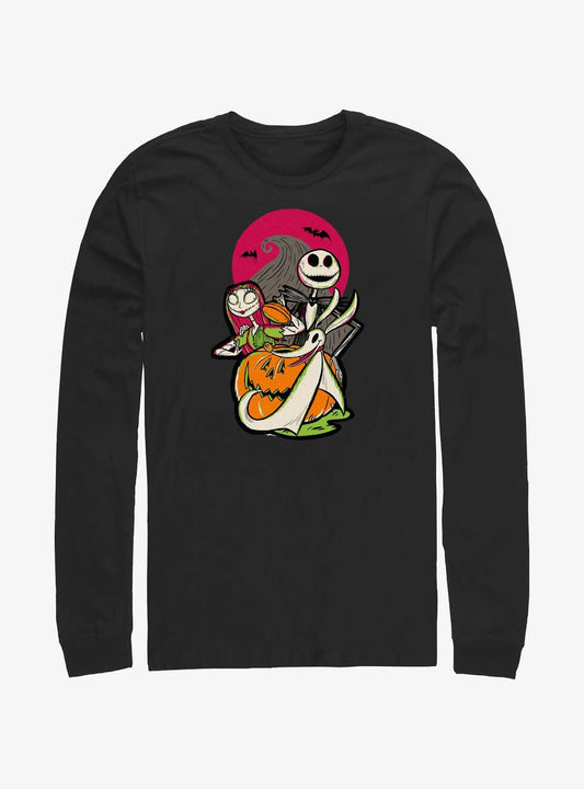 Disney100 Halloween The Nightmare Before Christmas Sally Jack And Zero LongSleeve TShirt T-Shirt | Holiday Edition | Perfect For Daily Wear