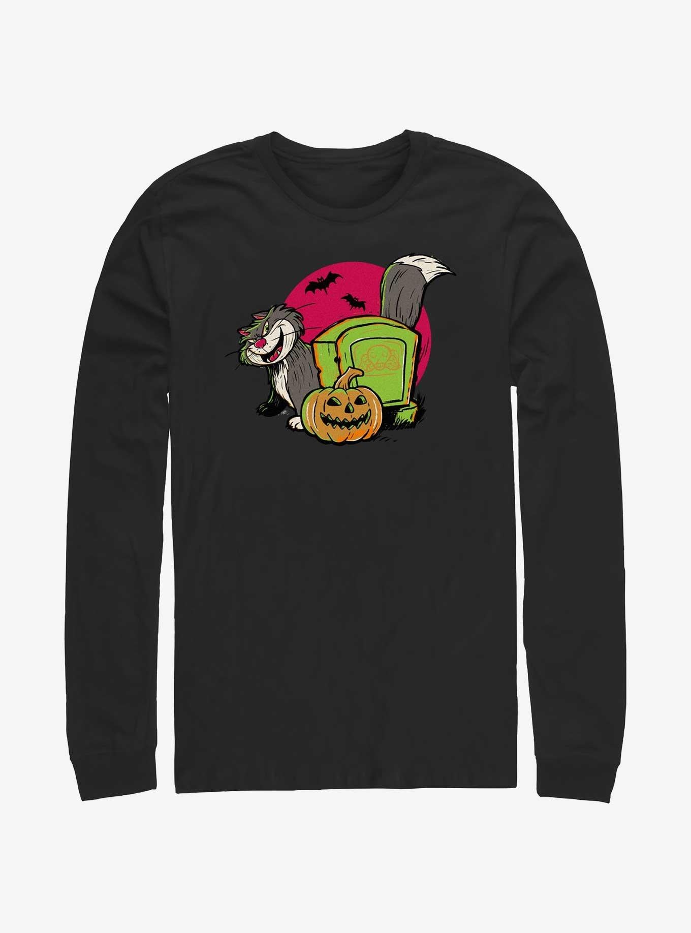 Disney100 Halloween Cinderella Lucifer Cat Long-Sleeve T-Shirt