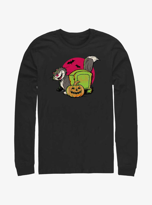Disney100 Halloween Cinderella Lucifer Cat Long-Sleeve T-Shirt