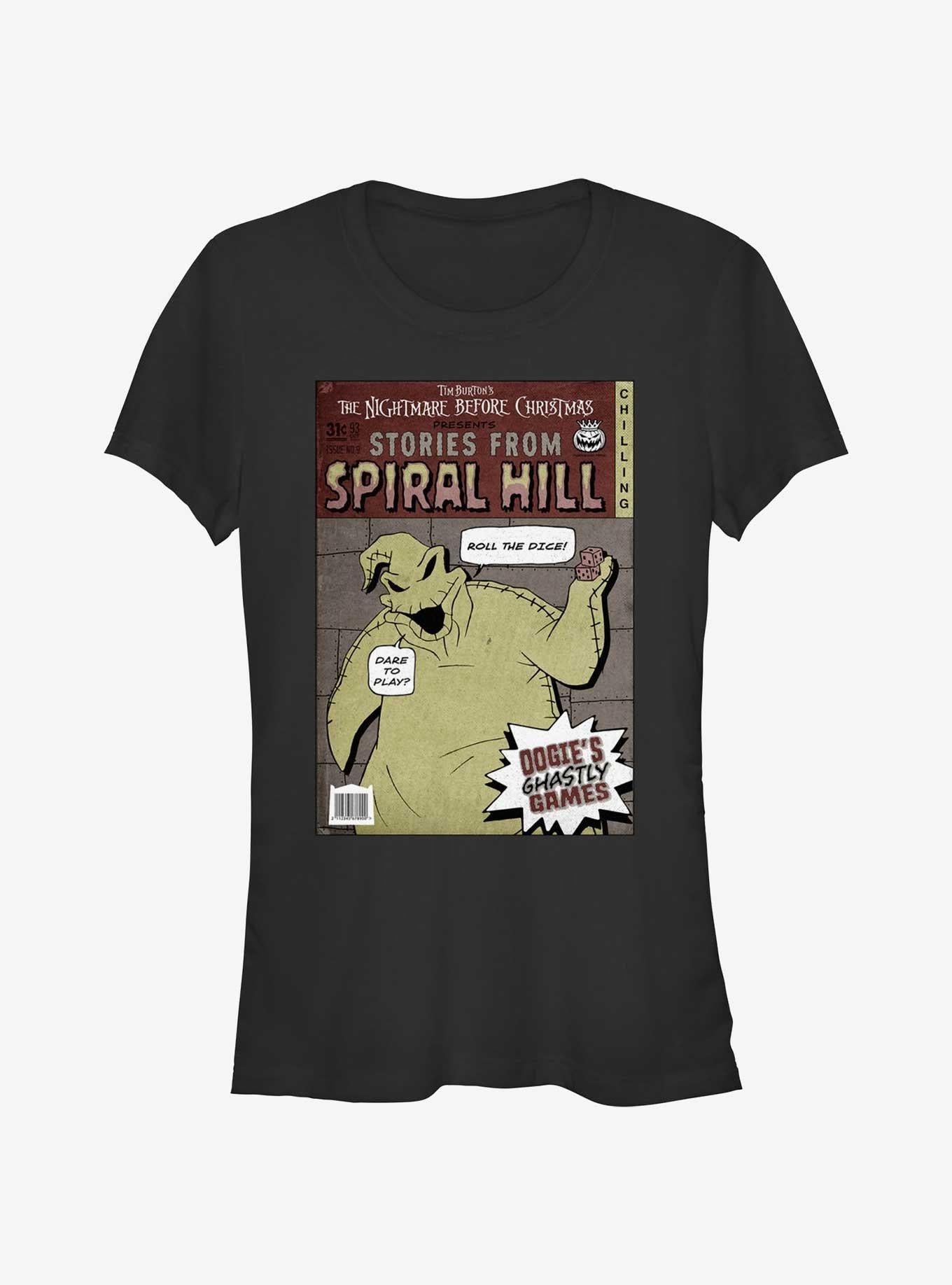 Disney The Nightmare Before Christmas Stories From Spiral Hill Oogie Boogie Girls TShirt T-Shirt | High-Quality Print | Trending Festive Apparel