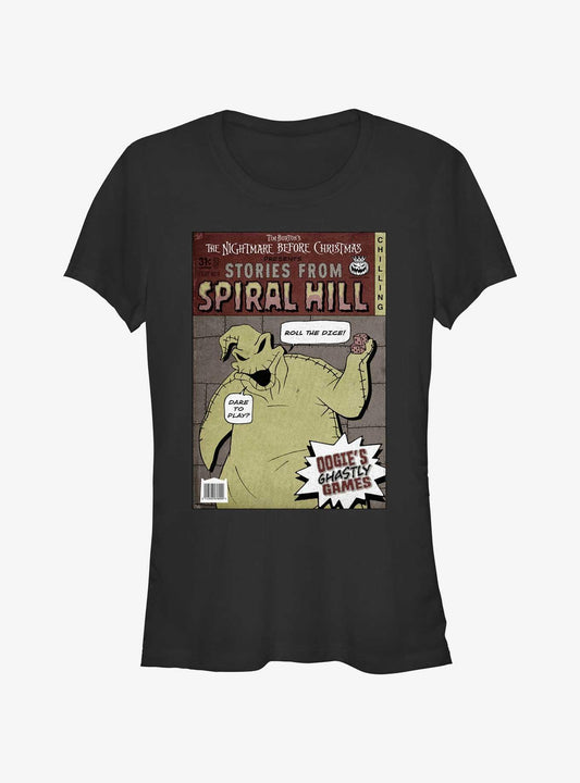 Disney The Nightmare Before Christmas Stories From Spiral Hill Oogie Boogie Girls TShirt T-Shirt | High-Quality Print | Trending Festive Apparel