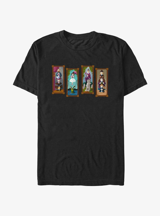 Disney The Haunted Mansion Stretching Portraits TShirt T-Shirt | Fan Favorite Artwork | Trending Festive Apparel