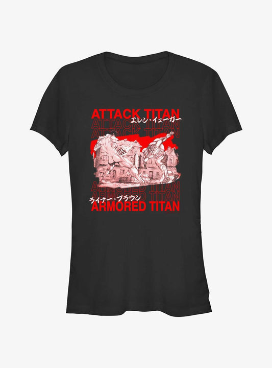 Attack On Titan Attack Vs Armored Girls T-Shirt