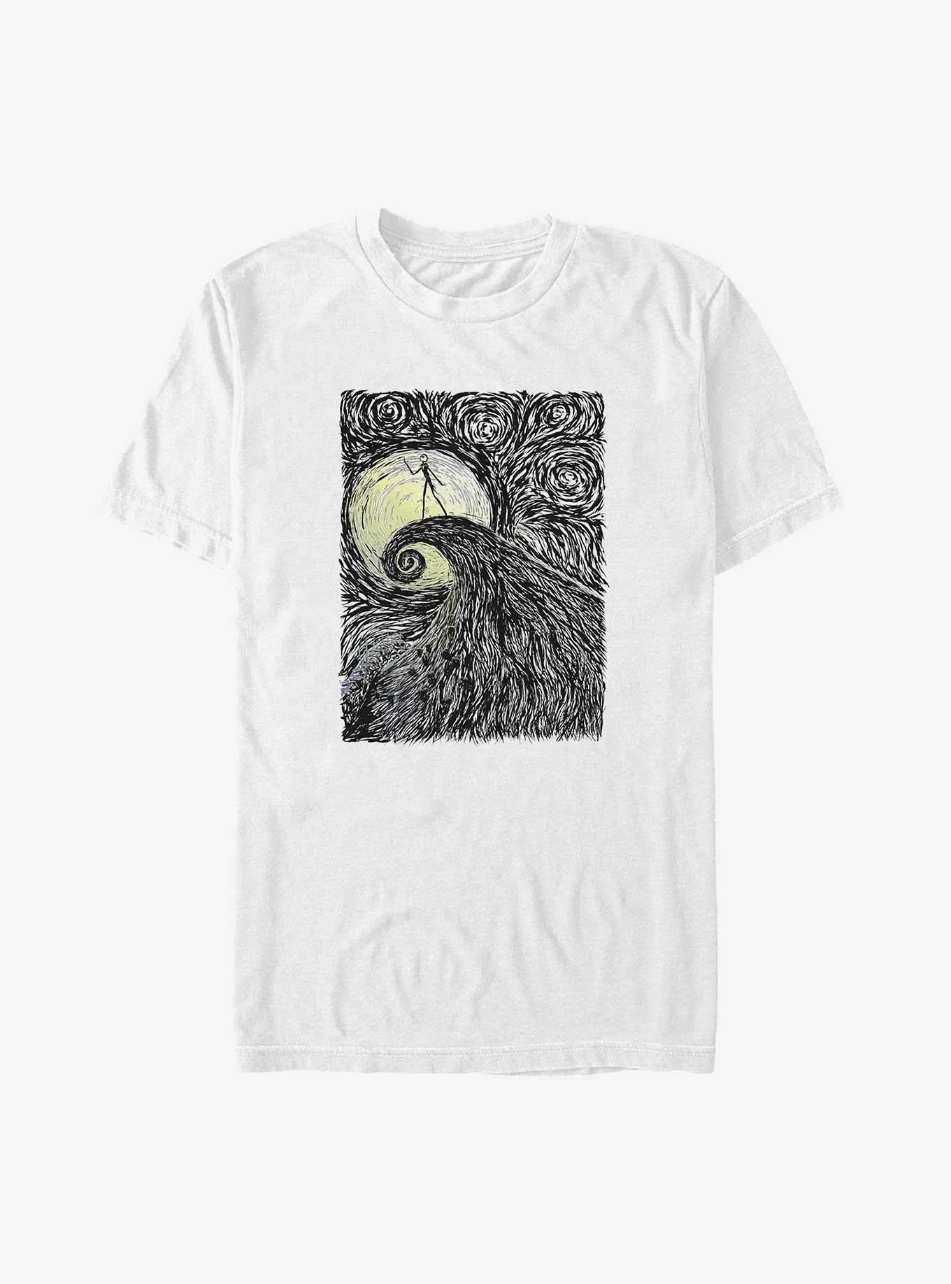 Disney The Nightmare Before Christmas Jack Skellington On Spiral Hill Extra Soft TShirt T-Shirt | Seasonal Must-Have | Perfect Holiday Gift