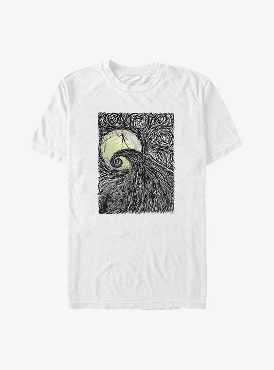 Disney The Nightmare Before Christmas Jack Skellington On Spiral Hill Extra Soft TShirt T-Shirt | Seasonal Must-Have | Perfect Holiday Gift