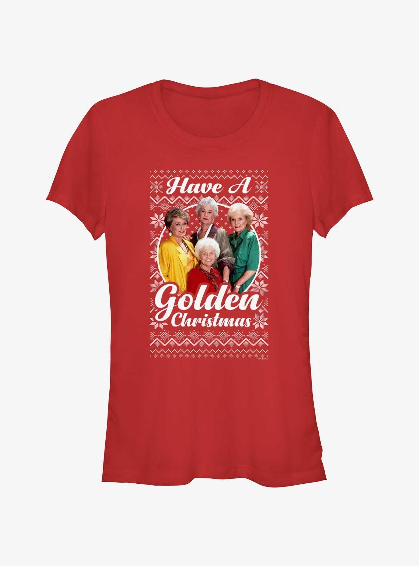 The Golden Girls Golden Ugly Christmas Girls T-shirt | Trendy Graphic Tee | Casual Unisex T-shirt