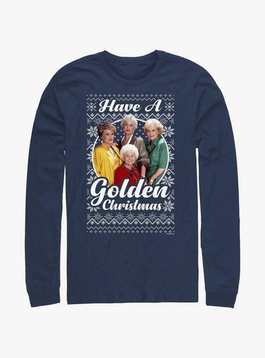 The Golden Girls Golden Ugly Christmas Long-sleeve T-shirt | Trendy Graphic Tee | Casual Unisex T-shirt