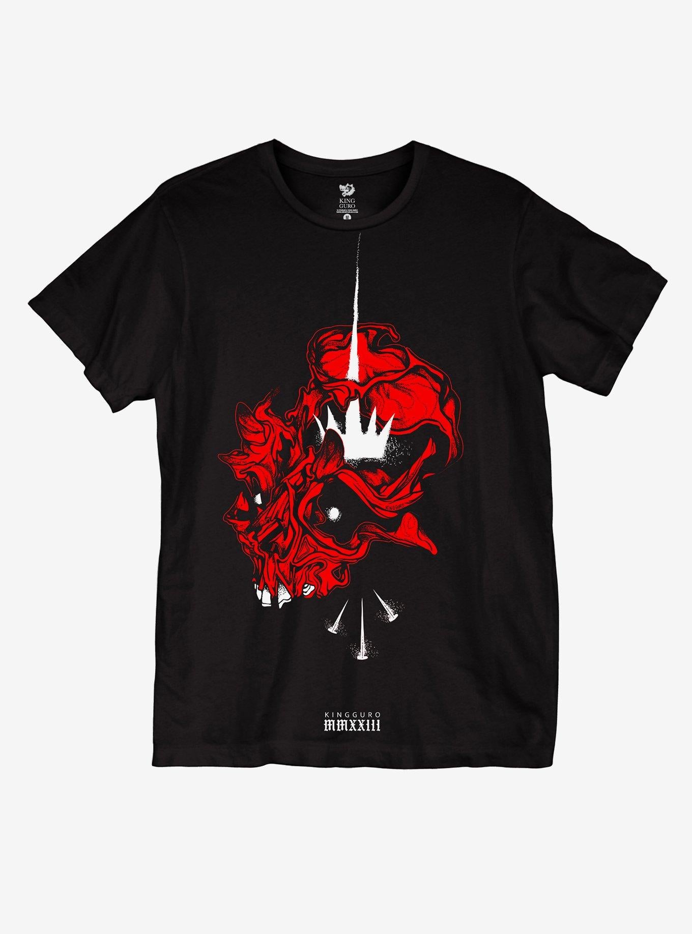 Red Skull Nails TShirt By King Guro Graphic Tee | Graphic Tee | Unisex Shirt | High-Quality Print