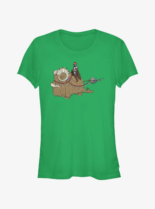 Star Wars The Mandalorian Bantha Christmas Girls T-Shirt T-Shirt – Official Fan Merchandise | High Demand Item