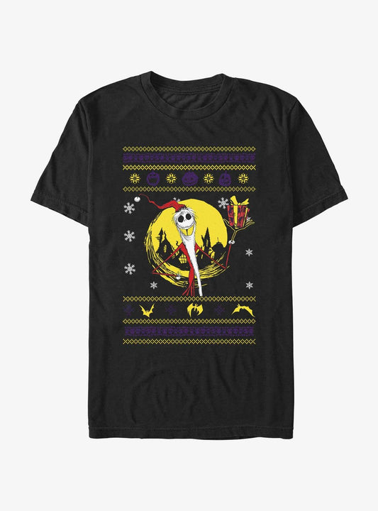 Disney The Nightmare Before Christmas Jack Ugly Holidays Style T-shirt | Trendy Graphic Tee | Casual Unisex T-shirt