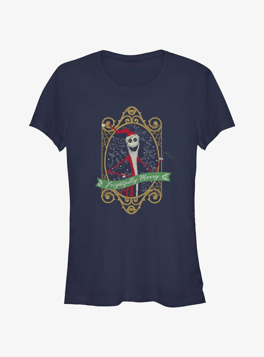 Disney The Nightmare Before Christmas Frightfully Merry Jack Girls TShirt T-Shirt | High-Quality Print | Top Pick For Gifting
