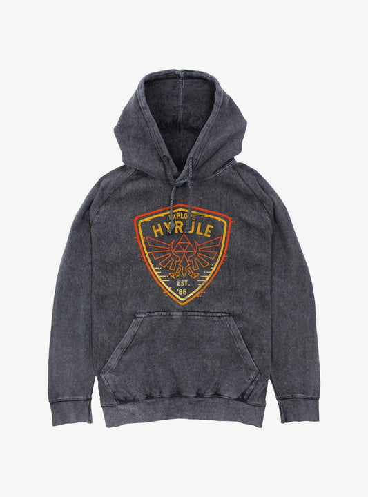 The Legend Of Zelda Explore Hyrule Mineral Wash Hoodie