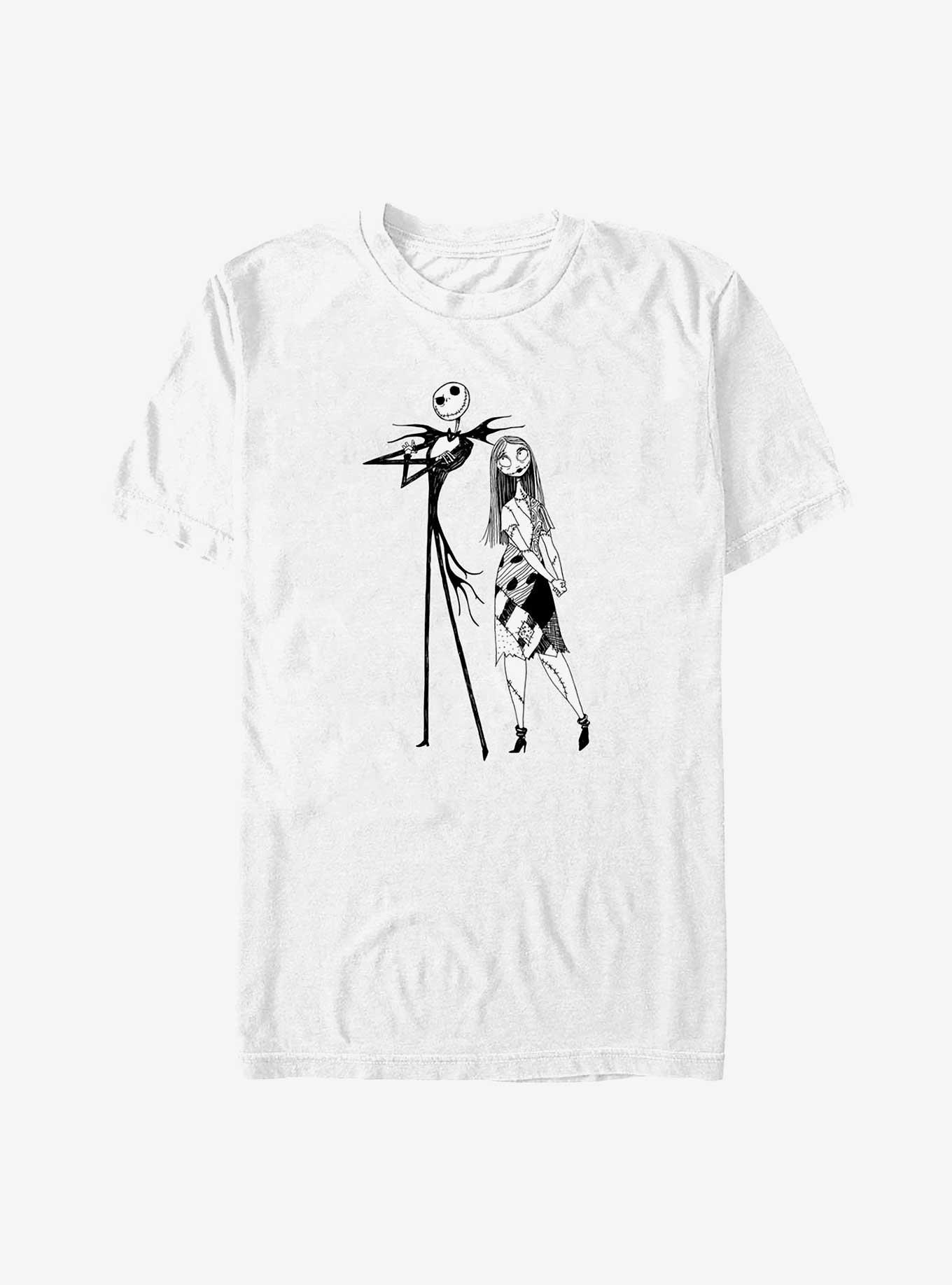 Disney The Nightmare Before Christmas Jack and Sally Big Tall TShirt T-Shirt | Seasonal Must-Have | Limited Christmas Style