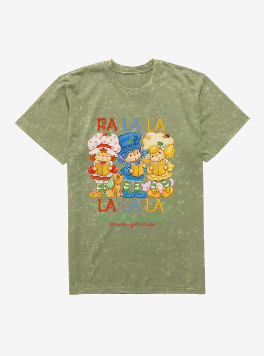 Strawberry Shortcake Spread Christmas Cheer Mineral Wash TShirt T-Shirt | Vintage Christmas Look | Trending Festive Apparel