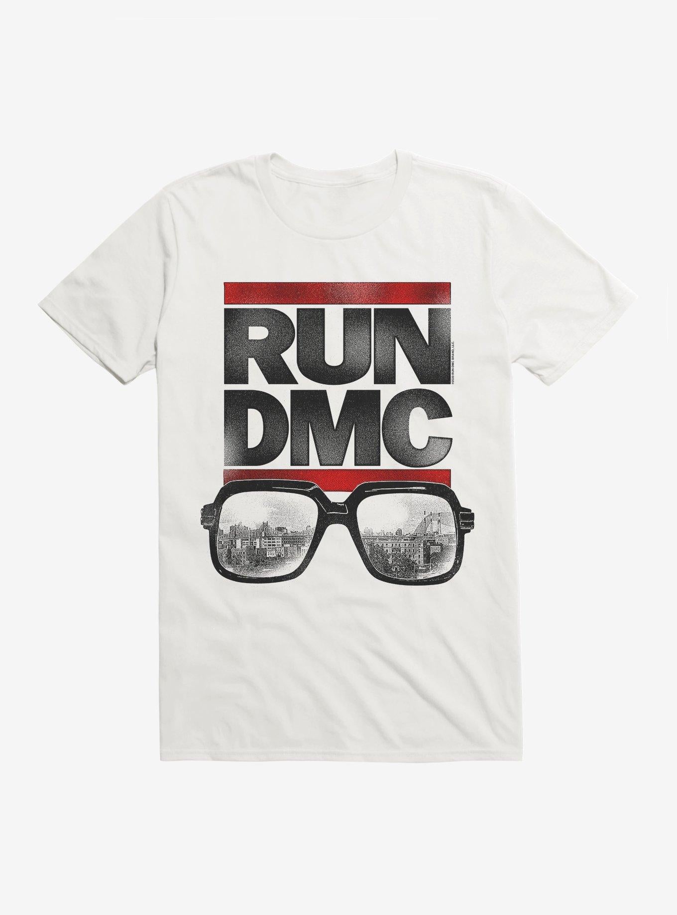 Run DMC New York Cityscape Glasses T-Shirt T-Shirt – High Detail Graphic | Trending Now