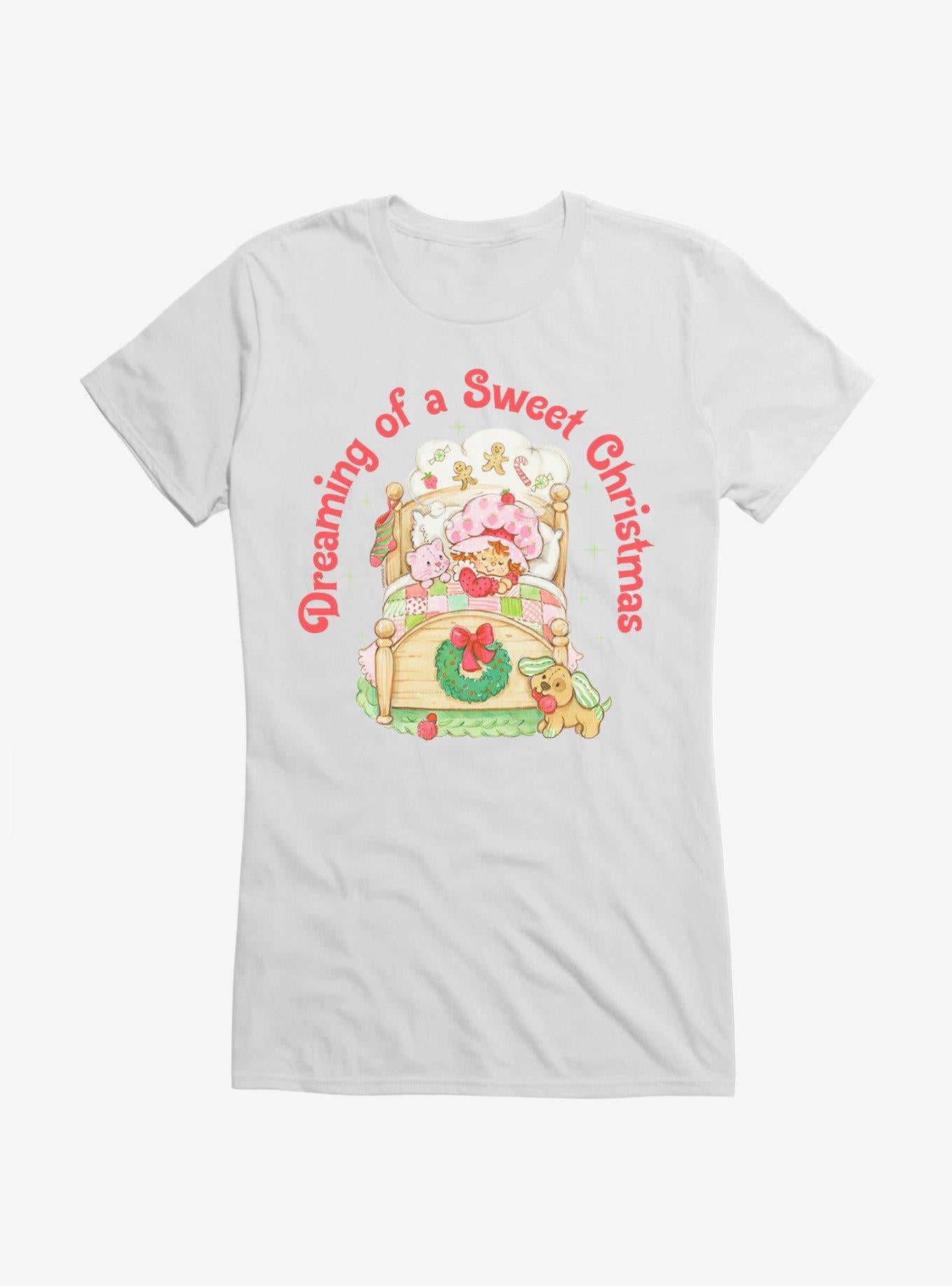 Strawberry Shortcake Dreaming Of A Sweet Christmas Girls TShirt T-Shirt | Holiday Edition | Trending Festive Apparel