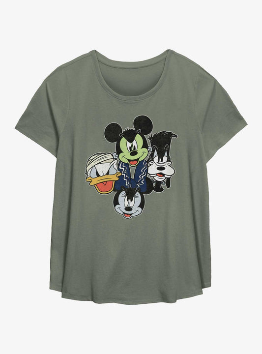 Disney Mickey Mouse & Friends Halloween Heads Girls T-Shirt Plus Size